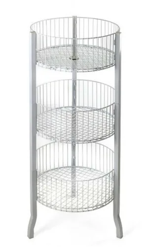 AMKO 3332-W - Papelera de 3 niveles, color blanco