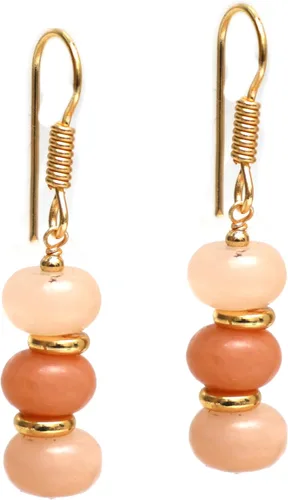 Miniatura 36 de Gempires - Aretes ligeros con cuentas hechas a mano, hipoalergénicos, chapados en oro, aretes colgantes para mujer