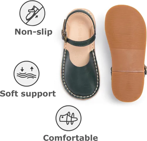 Miniatura 15 de THEE BRON Sandalias cómodas para niñas, zapatos para niños, sandalias rellenas
