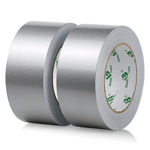 2 paquetes de cinta adhesiva resistente, espesor de 9 mil, 2 pulgadas x 30 yardas, fuerte resistencia industrial, flexible, sin residuos, Plateado