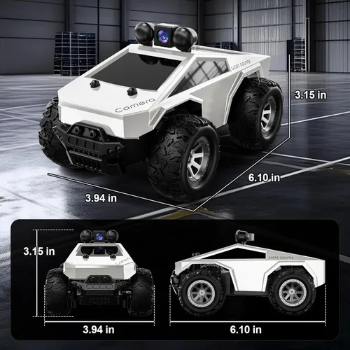 Miniatura 2 de Coche de control remoto 1:28 RC con cámara FPV HD 720P, camión RC todo terreno con batería recargable de luz corporal, regalos de juguete