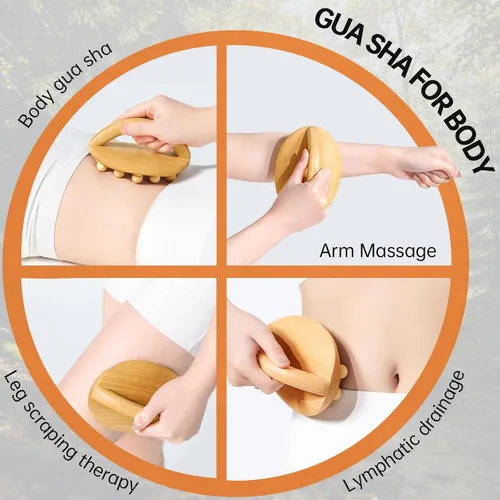 Miniatura 3 de Herramientas de masaje de terapia de madera, herramienta de masaje de celulitis, cepillo corporal de masaje de madera, alivio de la picazón