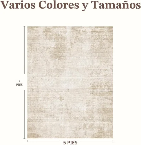 Miniatura 2 de Alfombras de 5 x 7 pies para sala de estar, antideslizantes, lavables a máquina, envejecidas, abstractas, suaves, para interiores, alfombra bohemia