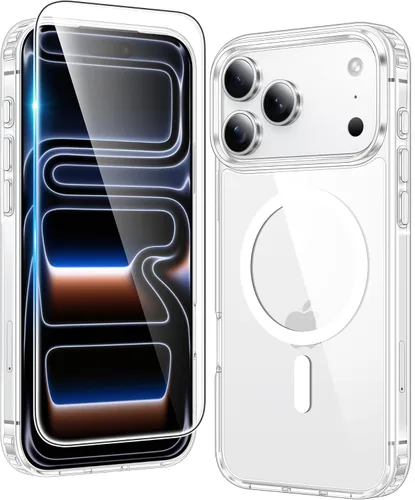 Miniatura 1718 de FNTCASE Funda para iPhone 13 Pro-Max: Fundas magnéticas transparentes compatibles con Magsafe Slim anti amarillamiento protección contra caídas