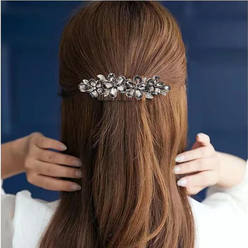 Miniatura 6 de Pinzas para el cabello para mujer, pasadores de pelo de novia con detalles de cristal, horquillas brillantes para bodas, novias y cabello largo