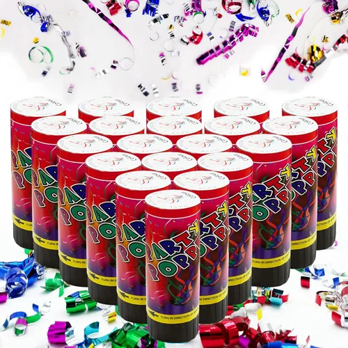 20 piezas de cañones de confeti para fiestas, poppers para bodas, cumpleaños, graduaciones, baby shower, aniversarios, Navidad y celebraciones de 20