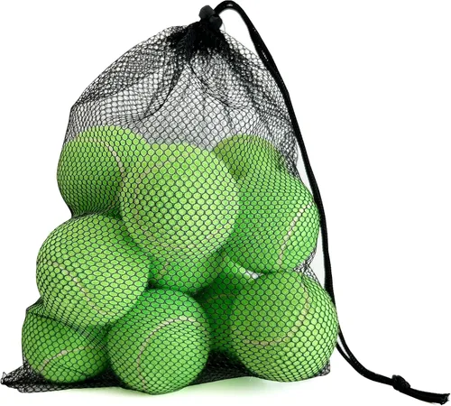 Miniatura 17 de Pelotas de tenis, paquete de 12 pelotas de tenis de práctica para principiantes, entrenamiento para jugar pelotas de tenis para perros, vienen