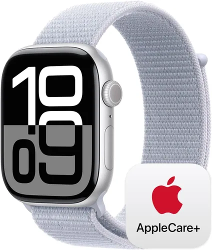 Miniatura 37 de Apple Watch Series 10 [GPS 42 mm] Smartwatch con caja de aluminio negro brillante y correa deportiva negra - M/L. Rastreador de fitness, aplicación