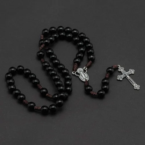 Miniatura 17 de Intercession Rosario de madera maciza hecho a mano Nuestro Padre Sagrado