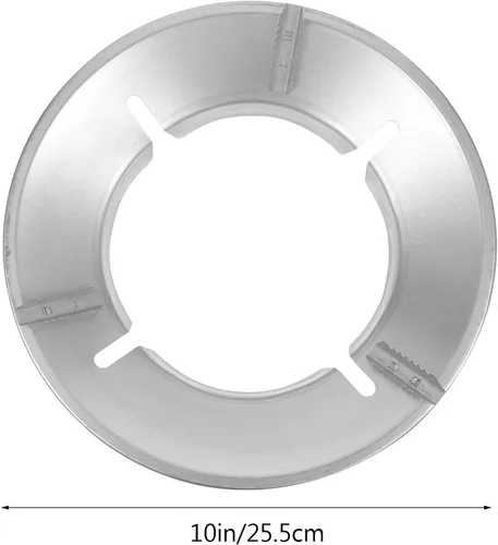 Miniatura 5 de Kichvoe Anillo wok resistente al viento para estufa de gas con estante de hierro fundido antideslizante, accesorio universal de 10.03 x 10.03 x 2.16