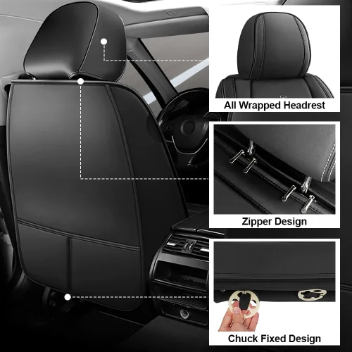 Miniatura 3 de Fundas de Asientos Compatibles con Toyota Corolla 2015-2026 Funda de Asiento de Automóvil de Cuero, Elegante Impermeable Transpirable Fácil