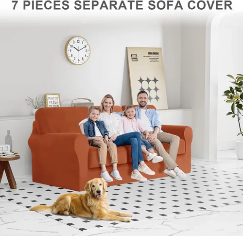 Miniatura 148 de Funda para Sofá de Terciopelo, Fundas Elásticas para Sofá para Funda Principal Separada/Respaldos y Cojines de Asiento, Funda para Sofá, para Fundas