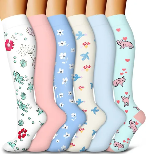 Miniatura 157 de 6 Pack Copper Compression Socks for Women and Men Circulation-Best Support for Medical, Running,Nursing,Athletic