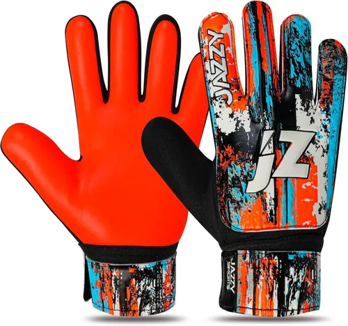 Miniatura 9 de Guantes de portero de fútbol para niños y jóvenes, guantes de portero antideslizantes con palma de látex de 4 mm y fuerte agarre, protección doble