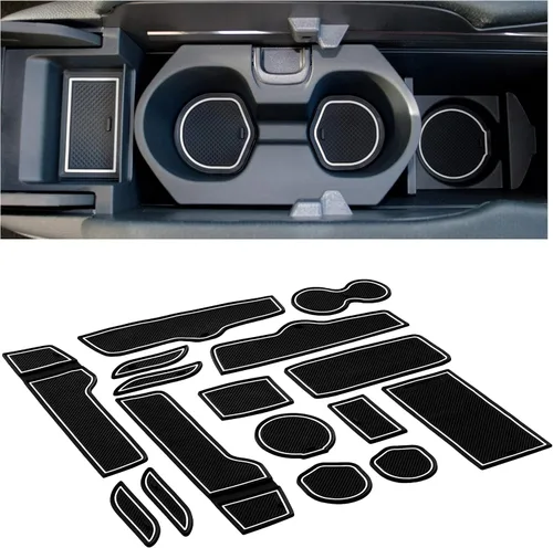 Miniatura 6 de CupHolderHero Compatible con accesorios Honda CR-V 2017-2022 – Insertos de portavasos antipolvo antideslizantes personalizados de alta calidad, Rojo