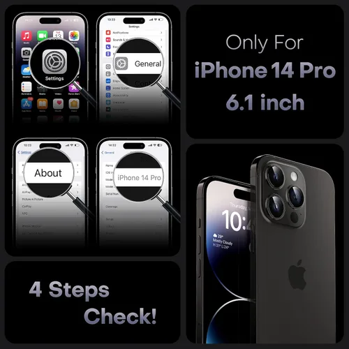 Miniatura 7 de TOCOL Funda para iPhone 14 Pro, protección completa mejorada de la cámara, compatible con Magsafe, protección contra caídas, funda magnética Negro