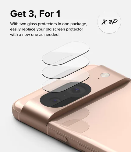 Miniatura 9 de Ringke Paquete de 3 protectores de lente de cámara para Google Pixel 8, vidrio de cámara [protección multicapa], fácil de instalar, compatible