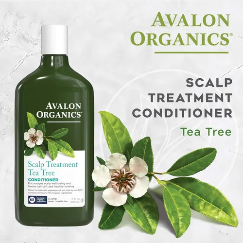 Miniatura 6 de Avalon Organics Tratamiento para el Cuero Cabelludo de Árbol de Té - Acondicionador, Promueve el Bienestar del Cuero Cabelludo y Deja el Cabello