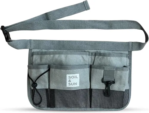 Miniatura 6 de Soil & Sun Delantal de herramientas de jardín para mujer, delantal de herramientas, cinturón utilitario para mujer, maestra, delantal de cintura