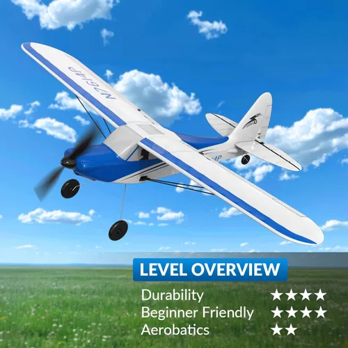 Miniatura 6 de VOLANTEXRC Avión Entrenador RC Sport Cub 4CH con control remoto, avión con protector de hélice, estabilizador de giro de 6 ejes y 3 modos de vuelo