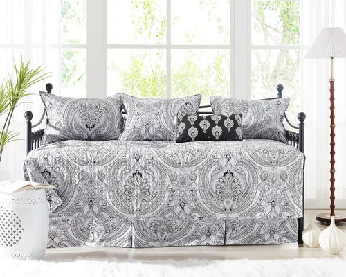 Southshore Fine Living, Inc. Juegos de Edredón para Cama Nido Individual, Juego de Ropa de Cama Boho de 6 Piezas con Funda para Cama Nido, 3 Fundas