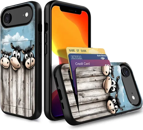 Miniatura 191 de Funda para iPhone Air, funda tipo cartera con ranura para tarjeta oculta, a prueba de golpes, TPU y PC, funda protectora de doble capa para iPhone