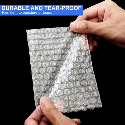 Miniatura 4 de Bolsas de burbujas transparentes de 4 x 6 pulgadas, 200 bolsas protectoras de burbujas, doble pared de corte al ras gruesas, a prueba de golpes