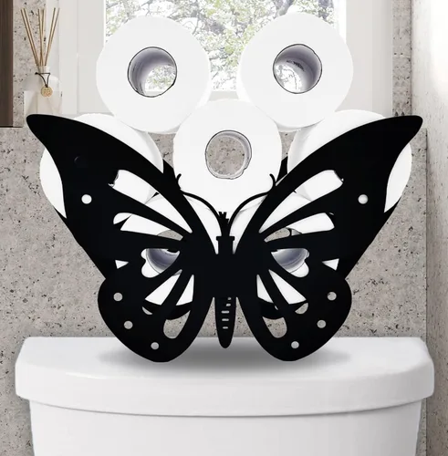 Miniatura 22 de Lindos soportes de papel de oveja, soporte de papel higiénico de metal negro, organizador decorativo de almacenamiento de papel higiénico