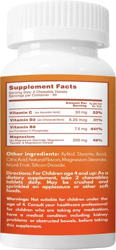 Miniatura 10 de VAL Magnesio para Niños Magnesio de Alta Absorción para Calma, Relajación y Concentración Glicinato de Mg, Citrato y Taurato con Vitamina B6