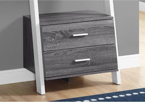 Miniatura 4 de Estantería – 69" H/GREY-WHITE Escalera con 2 cajón de almacenamiento