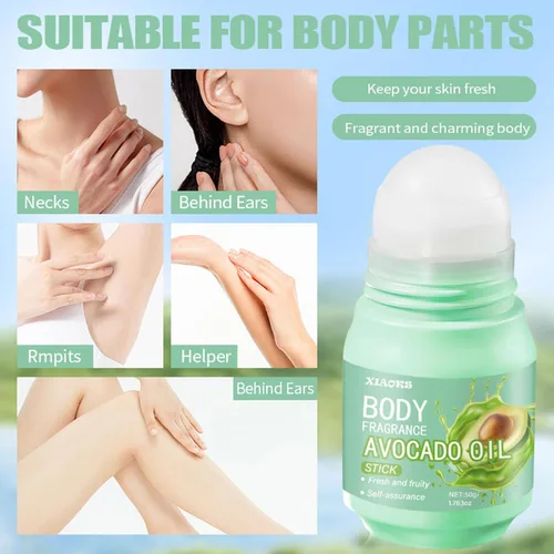 Miniatura 6 de Desodorante de 72 horas para mujeres y hombres, aromas de aguacate, hidratante y nutritivo, diseño compacto portátil para el trabajo/fechas/hogar
