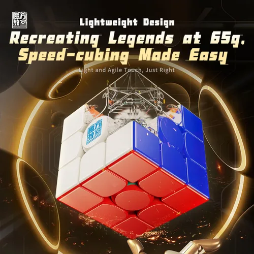 Miniatura 4 de CuberShop Moyu RS3M V5 2023 Cubo de Velocidad 3x3 con Núcleo de Bola y Recubrimiento UV con Soporte de Exhibición, RS3M 2023 Sin Pegatinas Cubo
