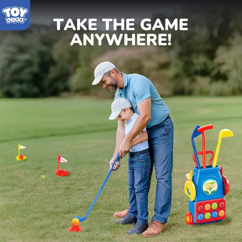 Miniatura 7 de TOY Life Clubes de golf para niños de 3 a 5 años, juego de palos de golf de plástico para bebés y niños pequeños, juego de golf de 3 a 5 para niños