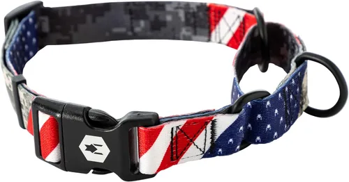 Miniatura 12 de Wolfgang - Collar de perro Martingala resistente con hebilla de nailon de liberación rápida para caminar y entrenar, estampado NewMoon, mediano