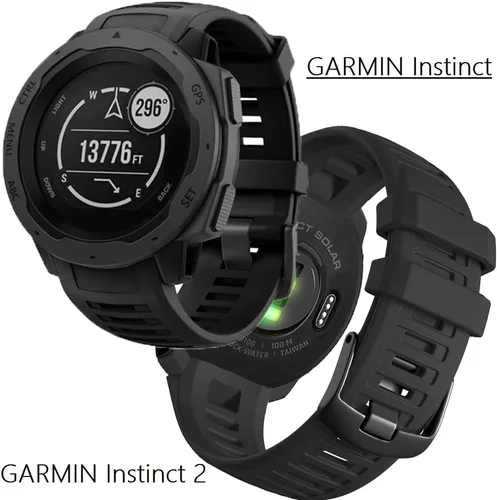 Miniatura 2 de GARTOO Correa de silicona elástica de nailon para Garmin Instinct 2 Solar - Correa de muñeca suave, para hombres/mujeres, táctica/marea/deportes