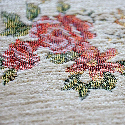 Miniatura 4 de Ukeler - Alfombra rústica con diseño floral para sala, dormitorio, comedor, Country rústico, Azul (luxury blue)