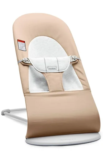 Miniatura 18 de BabyBjörn Bouncer Balance Suave, beige claro, tejido/jersey, tritela Asiento gorila ajustable 2 en 1 para bebé y silla para niños pequeños, recién