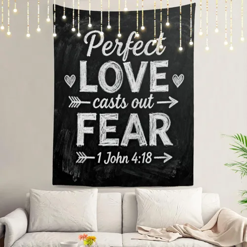 Miniatura 48 de Shrahala Tapiz de pared cristiano con palabras blancas, palabras de Navidad, escuela, Jesús, Biblia, adoración de la Biblia, tapiz grande