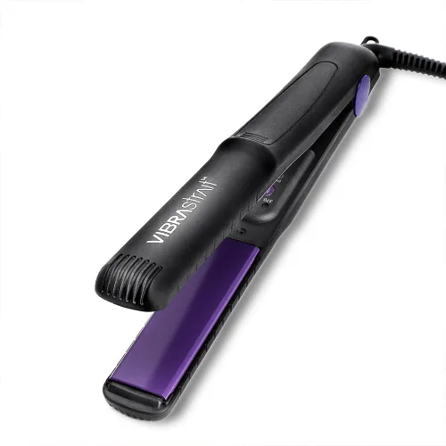 Essential - Plancha plana de cerámica vibrante, 1 pulgada, alisador de pelo de cerámica rápido y sin encrespamiento, deslizamiento fácil y suave