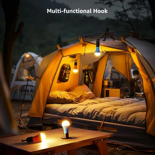 Miniatura 6 de LE Bundle - 2 artículos: linterna de camping LED de 1000LM recargable, banco de energía de 4400 mAh y linterna de camping recargable LED, 7 modos