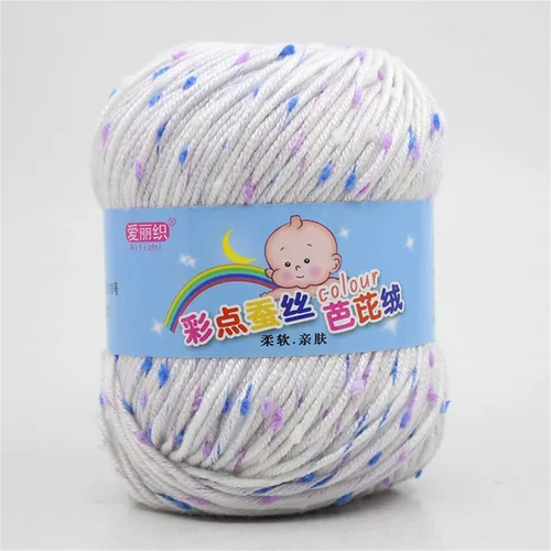 Miniatura 5 de Paquete de 6 hilos de ganchillo de algodón colorido para tejer suéter súper suave para mantas de bebé y ropa, sombrero, bufanda, 10.58 oz