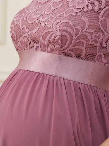 Miniatura 5 de Ever-Pretty Vestido de maternidad con bordado de encaje de manga 34 de gasa para mujer 20797-EYUS