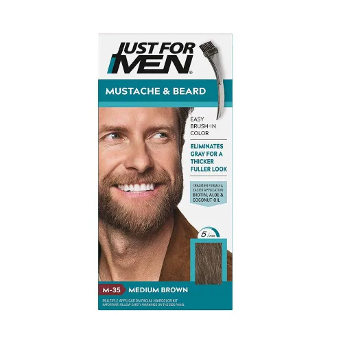 Miniatura 18 de Just For Men Gel de color para bigote, barba y patillas 115 negro azabache 1 cada uno (paquete de 5)