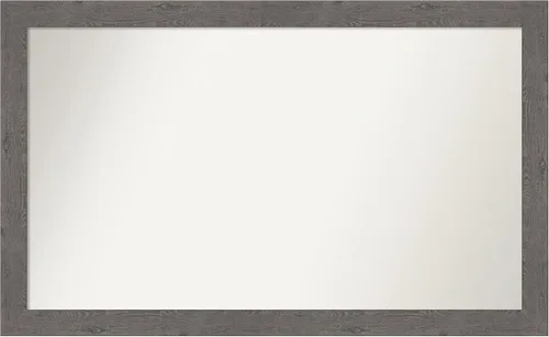 Miniatura 254 de Amanti Art Espejo de baño gris para sobre el fregadero, 31 x 48 pulgadas, espejo de tocador rectangular estrecho de color gris, marco de madera