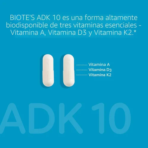 Miniatura 3 de Biote Nutraceuticals - ADK 10 - Inmunidad + Cardiovascular (90 Cápsulas)
