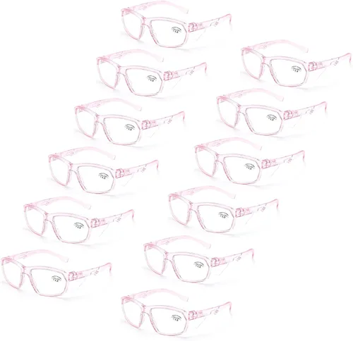 Miniatura 43 de ProtectX Anteojos de seguridad clásicos, lentes antivaho resistentes a los arañazos, gafas protectoras para el trabajo, interior/exterior, ANSI Z87.1