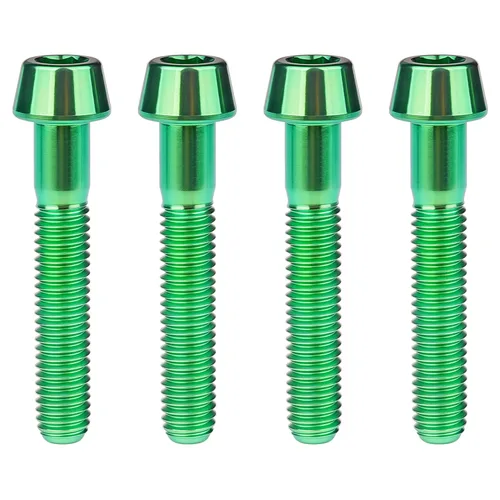 Miniatura 69 de Titanio Ti M6 x 10 16 18 20 25 30 35 40 45 50 55 60 2.559 in Allen - Tornillos hexagonales de 2.559 in, tornillos cónicos, paquete de 4
