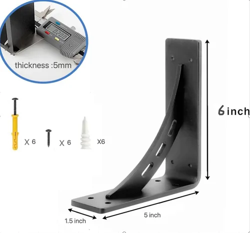 Miniatura 2 de Soportes de estante de 15 cm x 13 cm resistentes, Soportes de chimenea de aleación premium (Set de 2) Soportes para chimenea - Soporte de encimera