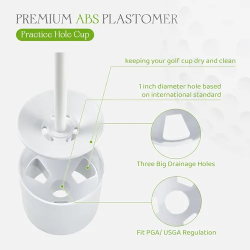 Miniatura 3 de Leitee Taza de golf para práctica de práctica de agujero verde ABS plástico para patio trasero al aire libre