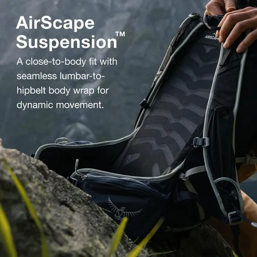 Miniatura 5 de Osprey Talon 22L Mochila de senderismo para hombre con cinturón de cadera, color azul cerámica, S/M